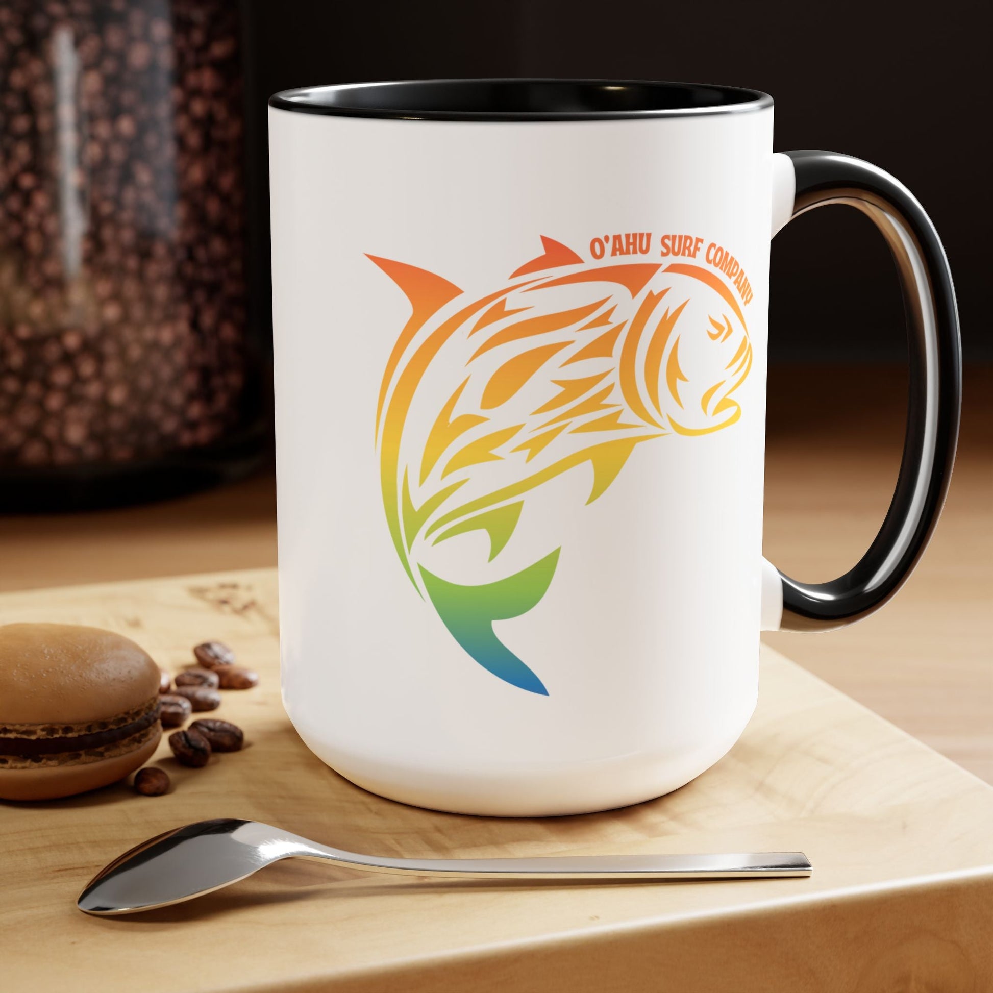 Ulua Fish Oahu Hawaii Two - Tone Coffee Mug - O'ahu Surf Company