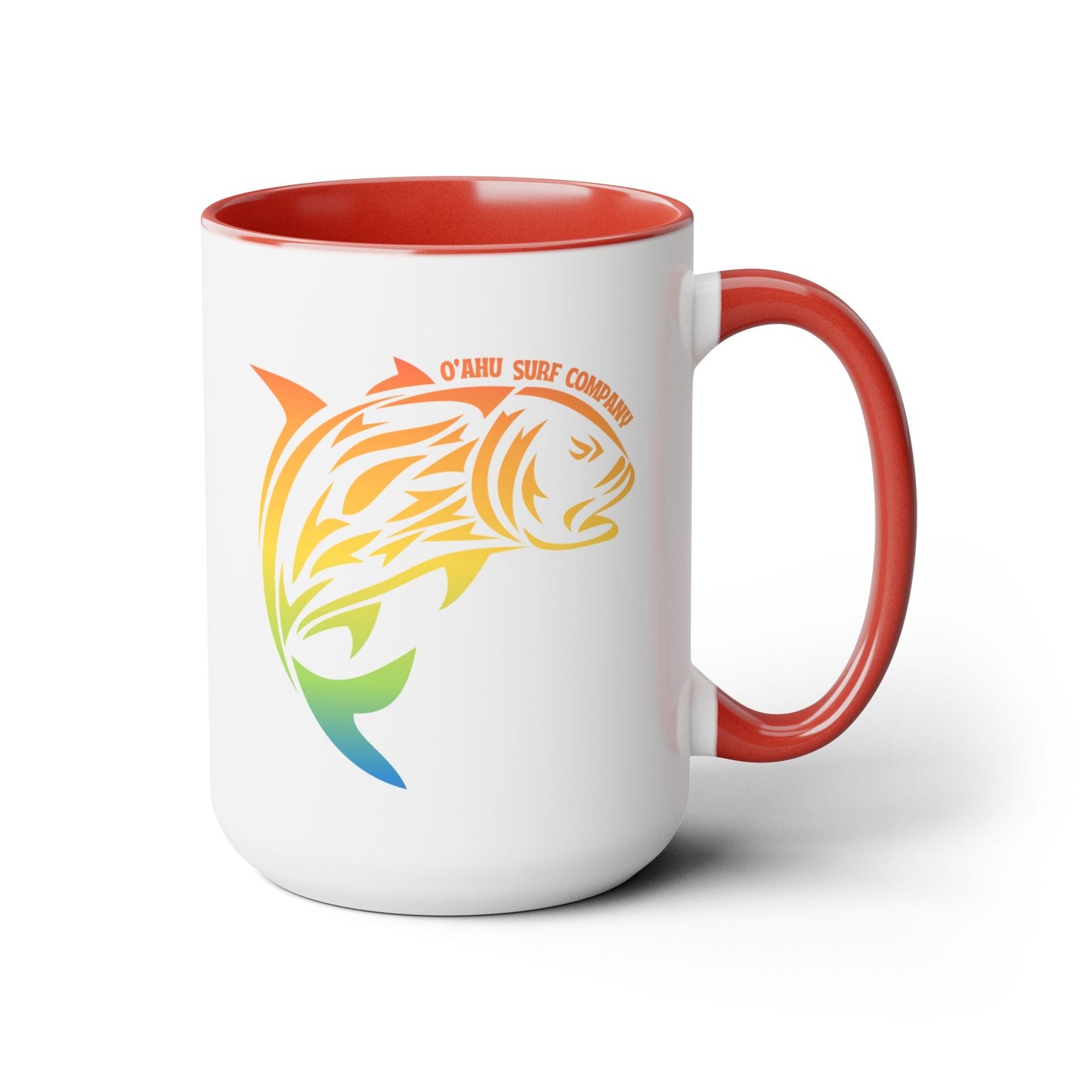 Ulua Fish Oahu Hawaii Two - Tone Coffee Mug - O'ahu Surf Company