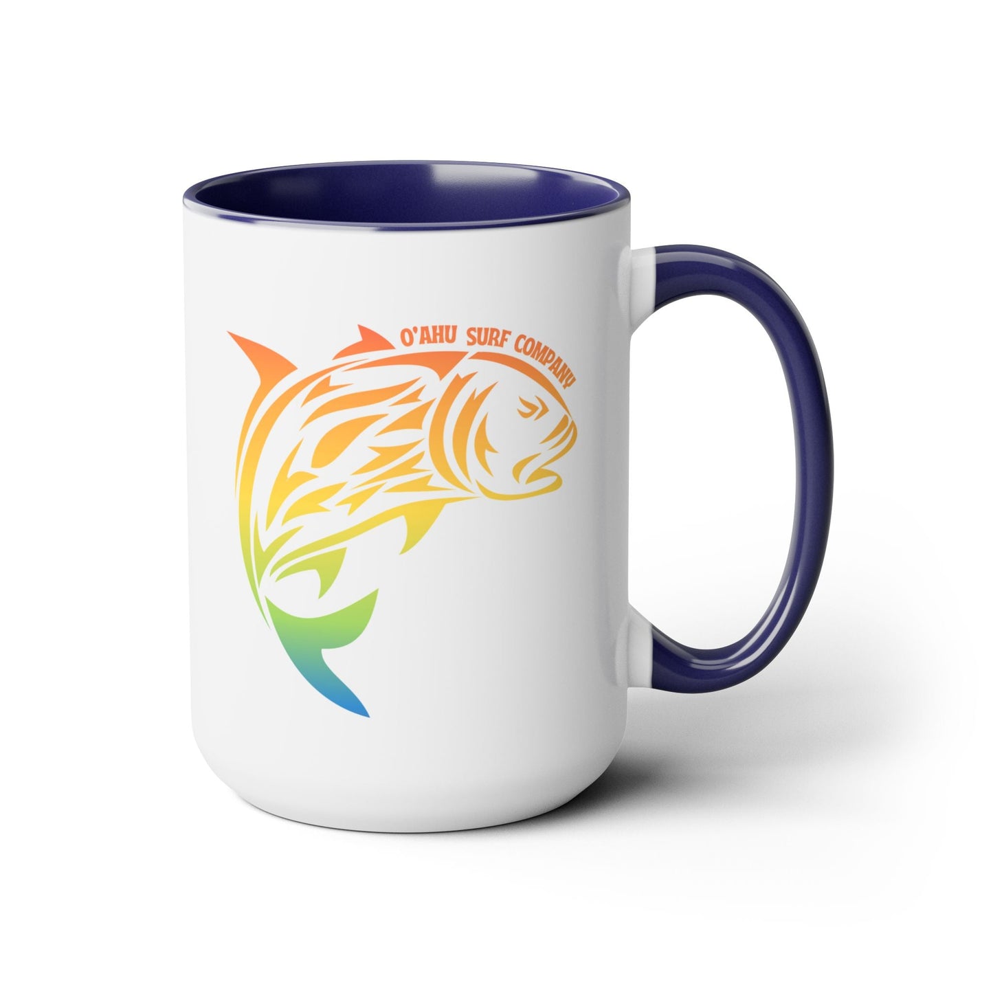 Ulua Fish Oahu Hawaii Two - Tone Coffee Mug - O'ahu Surf Company