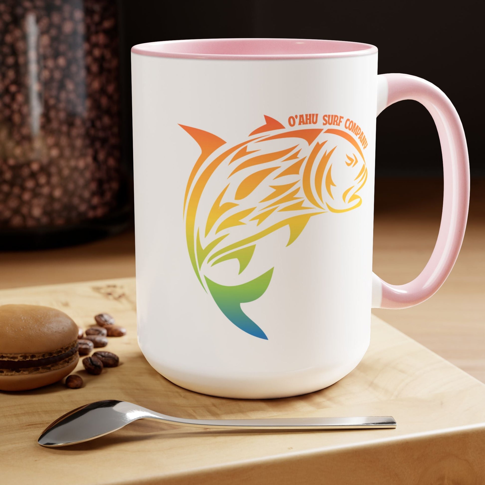 Ulua Fish Oahu Hawaii Two - Tone Coffee Mug - O'ahu Surf Company