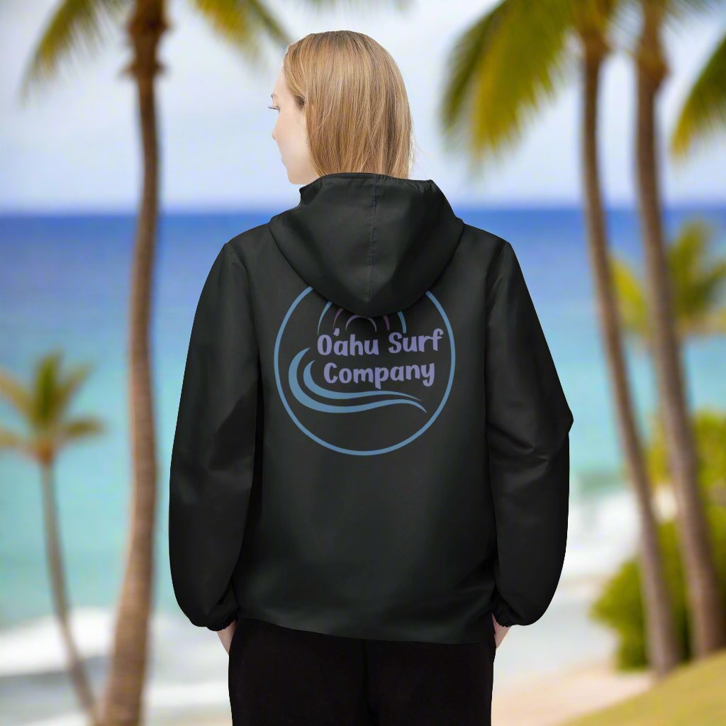 Windbreaker Jacket | O'ahu Surf Company Hawaii Front and Back Logo - O'ahu Surf Company