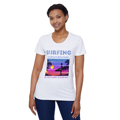 Women's Surfing Hawaii Beaches T-Shirt - O'ahu Surf Company