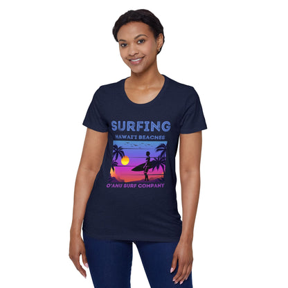 Women's Surfing Hawaii Beaches T-Shirt - O'ahu Surf Company