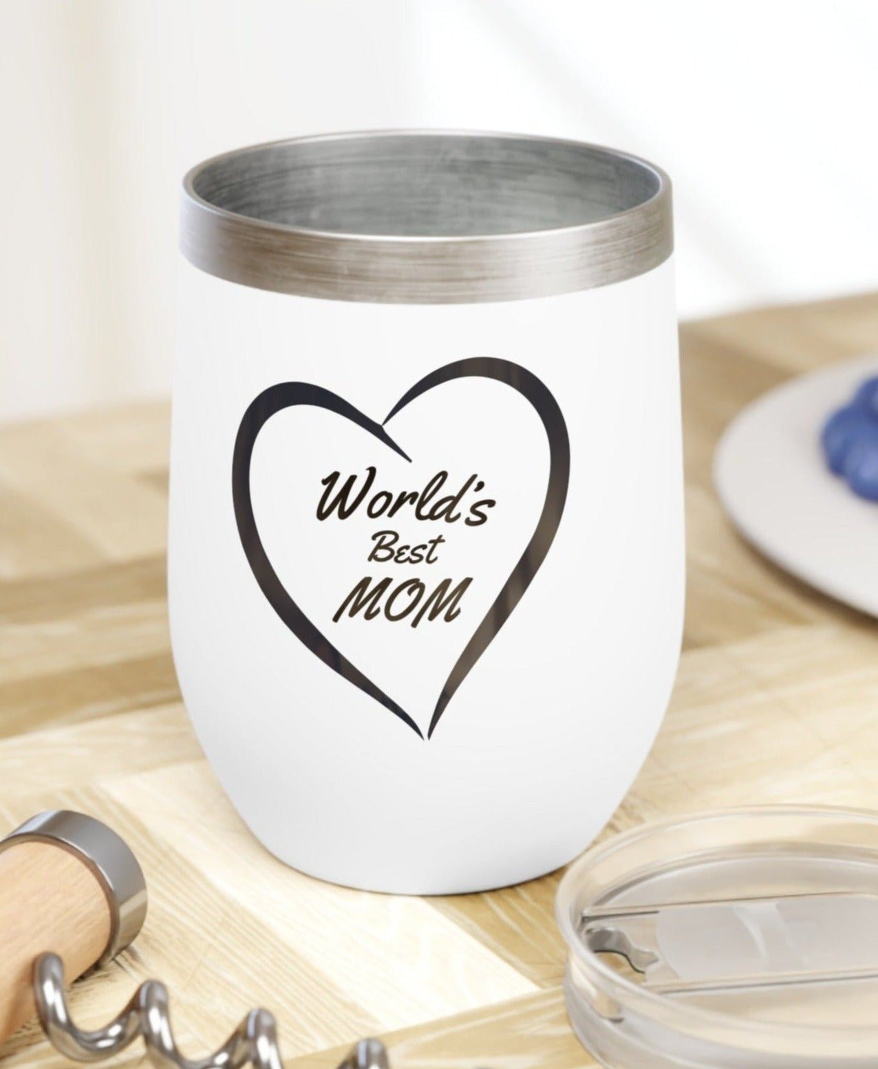 World's Best Mom Heart Wine Tumbler - O'ahu Surf Company