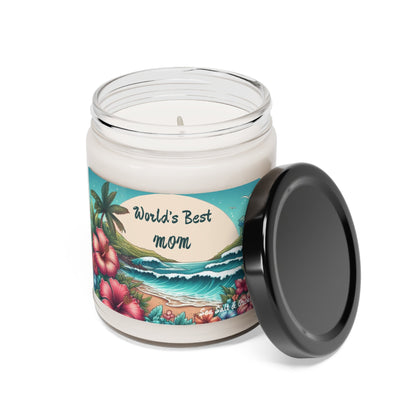 Worlds Best Mom Tropical Ocean Scented Candle, 9oz - O'ahu Surf Company