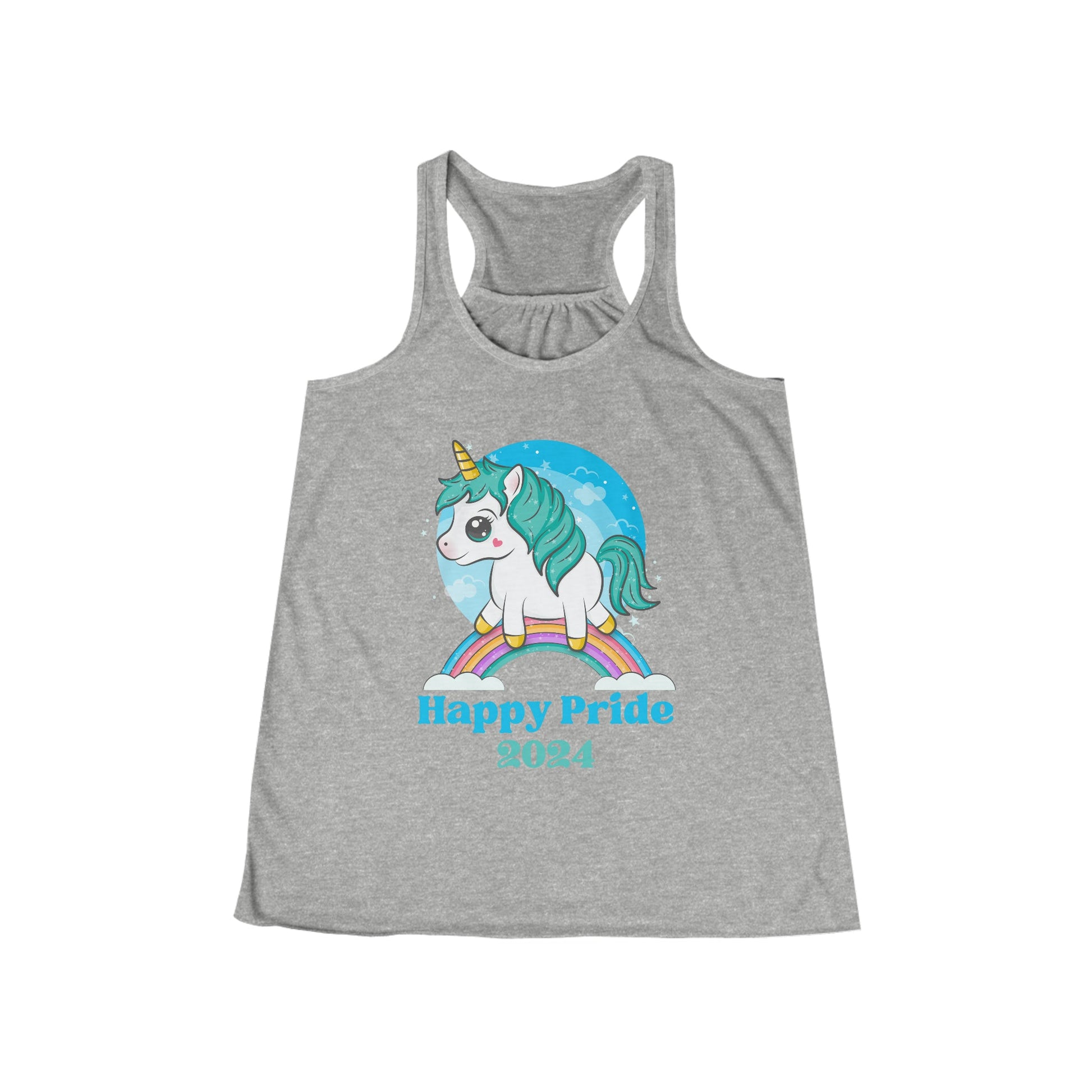 O'ahu Surf Company Happy Pride Flowy Racerback Women's Tank Athletic Heather