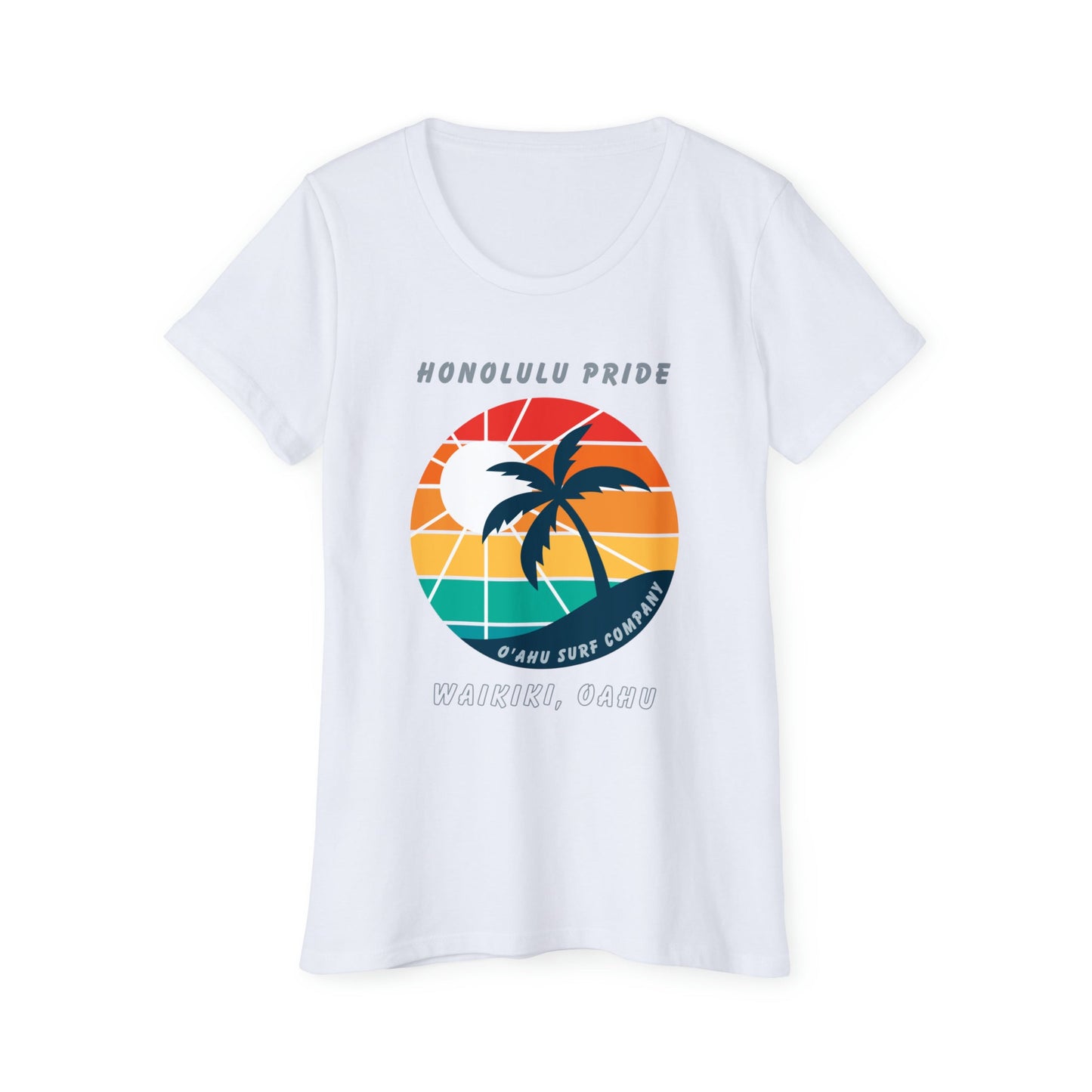 Honolulu Pride Women's T-Shirt by O'ahu Surf Company. Gay pride tshirt. Salt