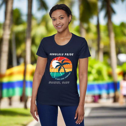 Honolulu Pride Women's T-Shirt by O'ahu Surf Company. Gay pride tshirt.