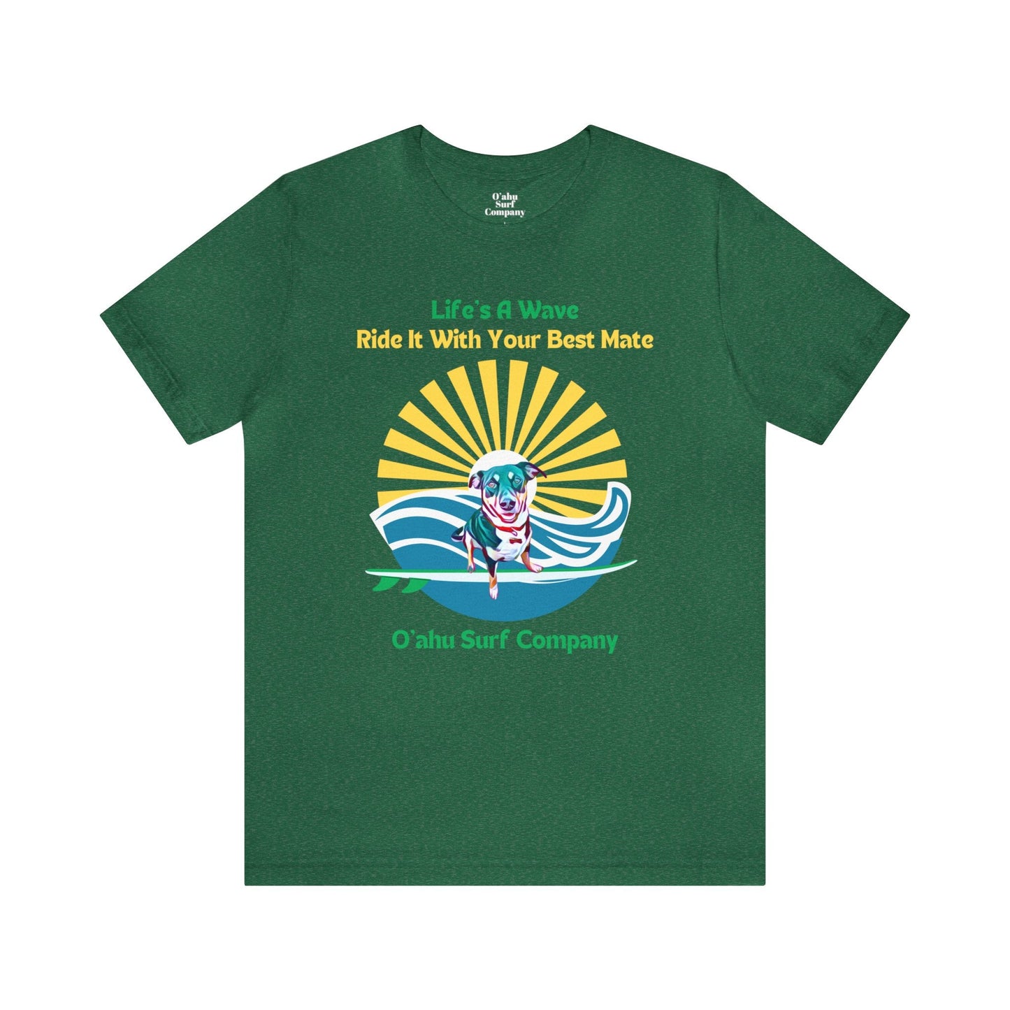 Life's a Wave Surfing Dog T-Shirt - O'ahu Surf Company