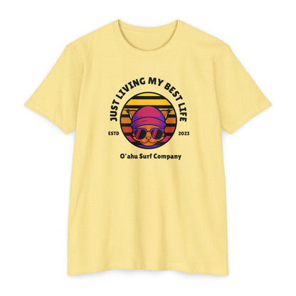 Living My Best Life Cool Cat T-shirt - O'ahu Surf Company