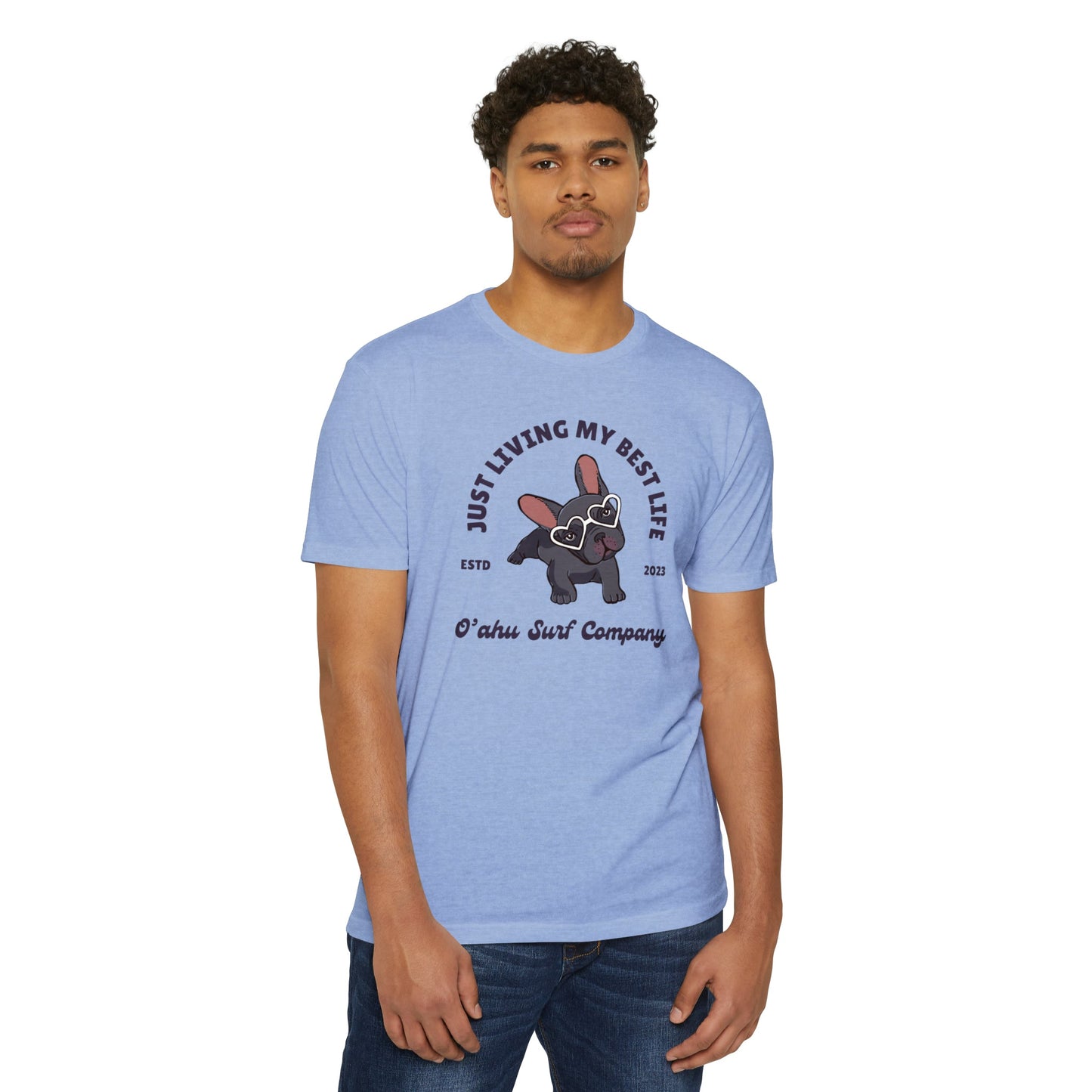 Living My Best Life Cute Dog T-shirt - O'ahu Surf Company