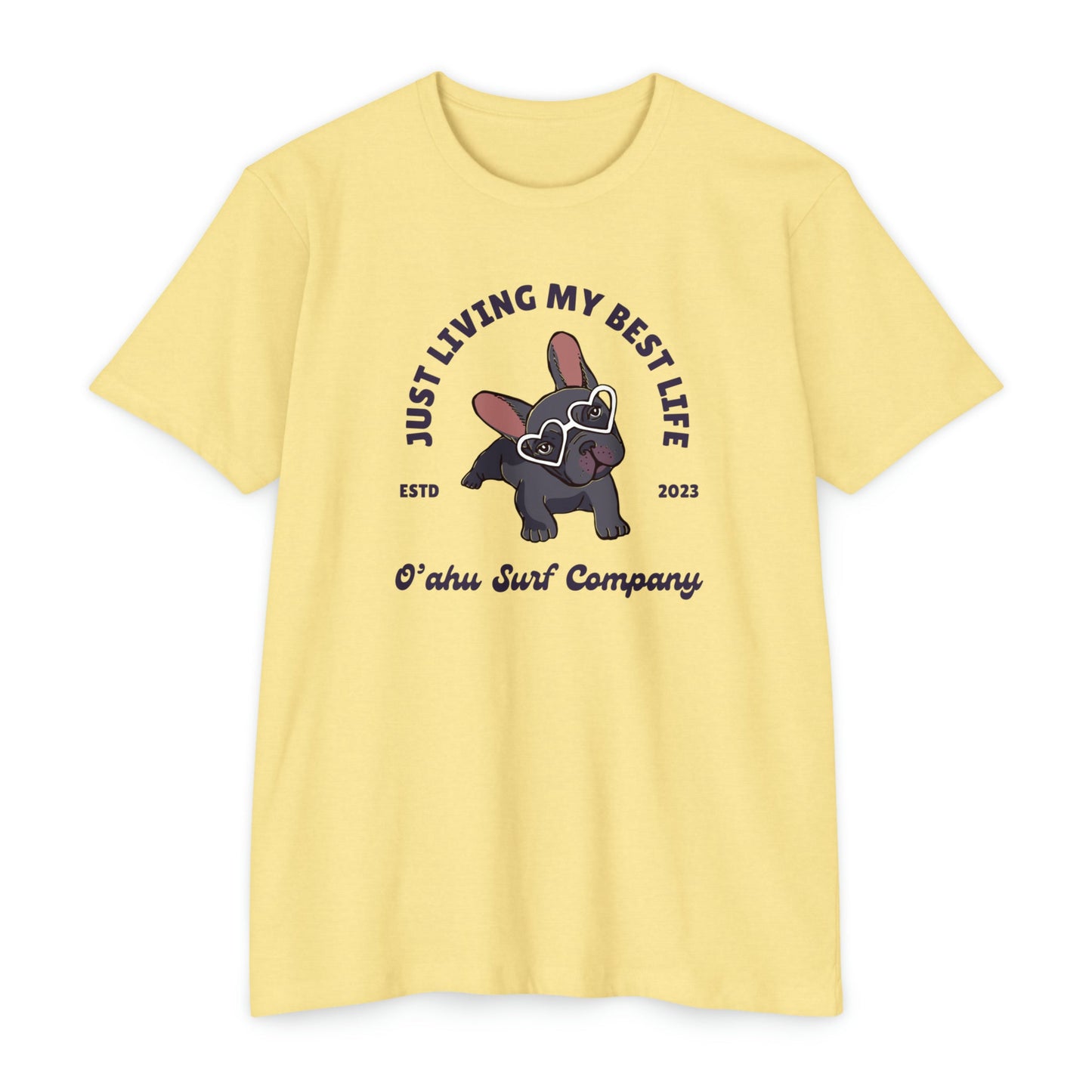 Living My Best Life Cute Dog T-shirt - O'ahu Surf Company