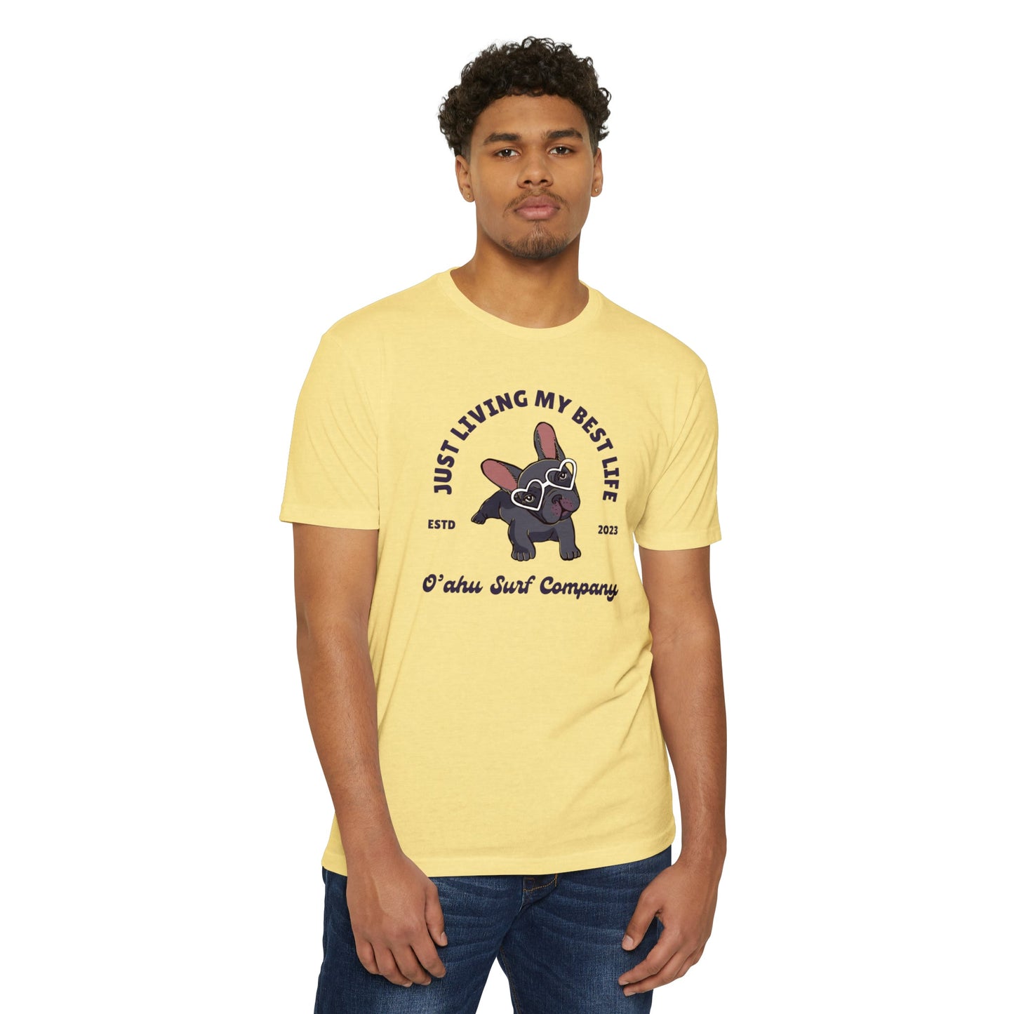 Living My Best Life Cute Dog T-shirt - O'ahu Surf Company