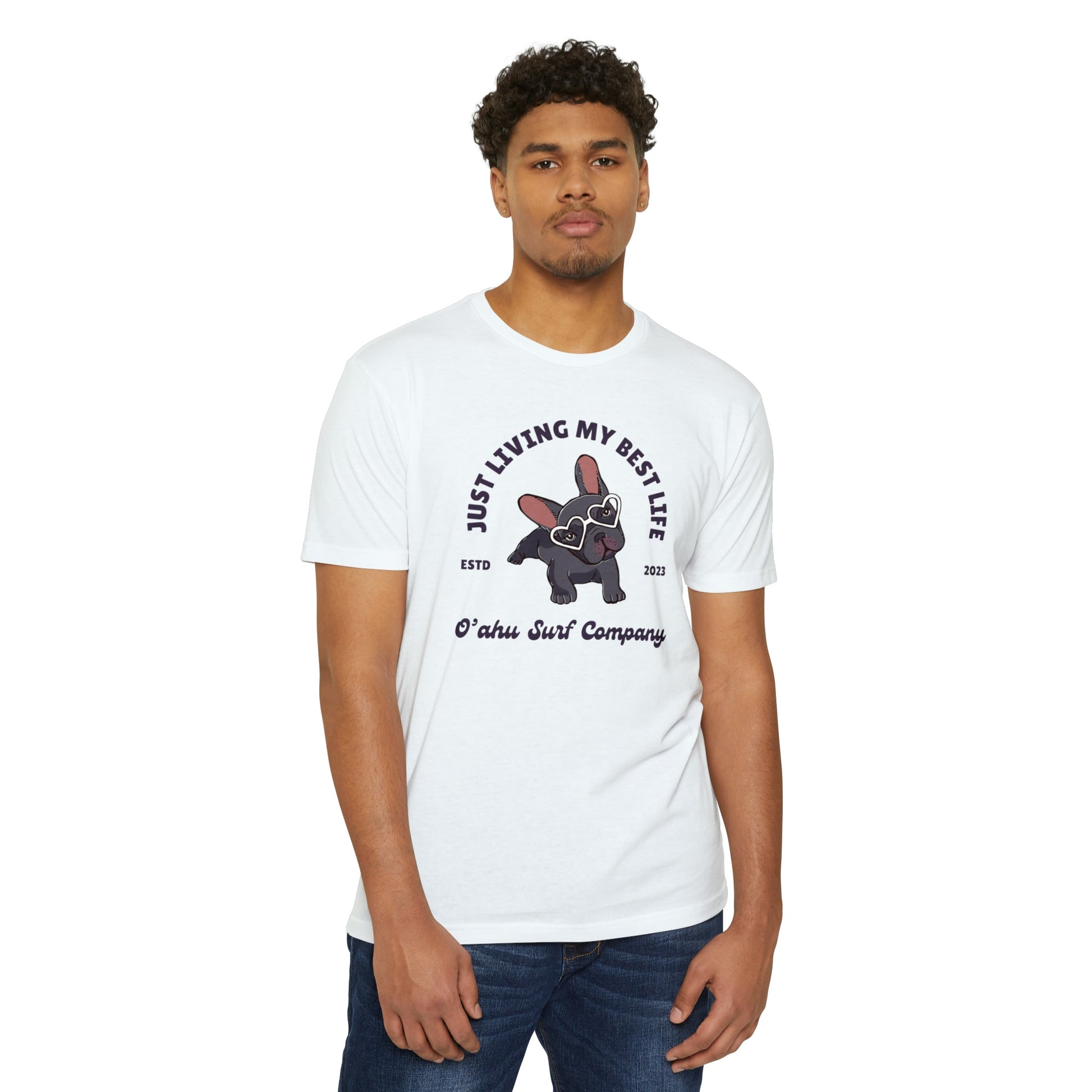 Living My Best Life Cute Dog T-shirt - O'ahu Surf Company