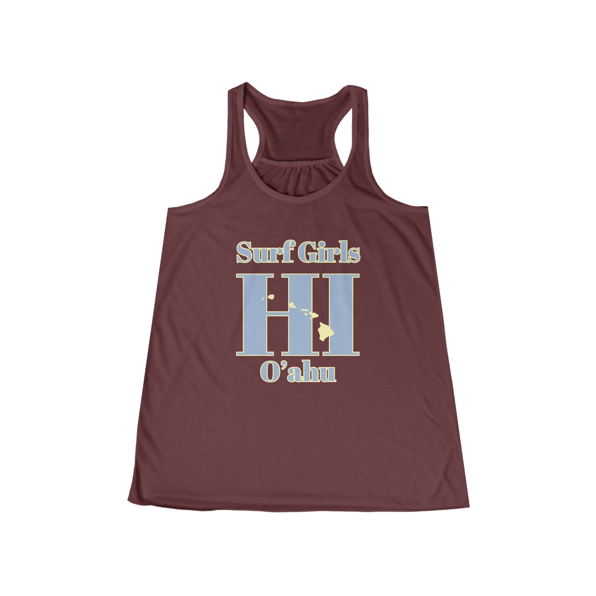 Oahu Hawaii Surf Girls Flowy Racerback Women's Tank - O'ahu Surf Company