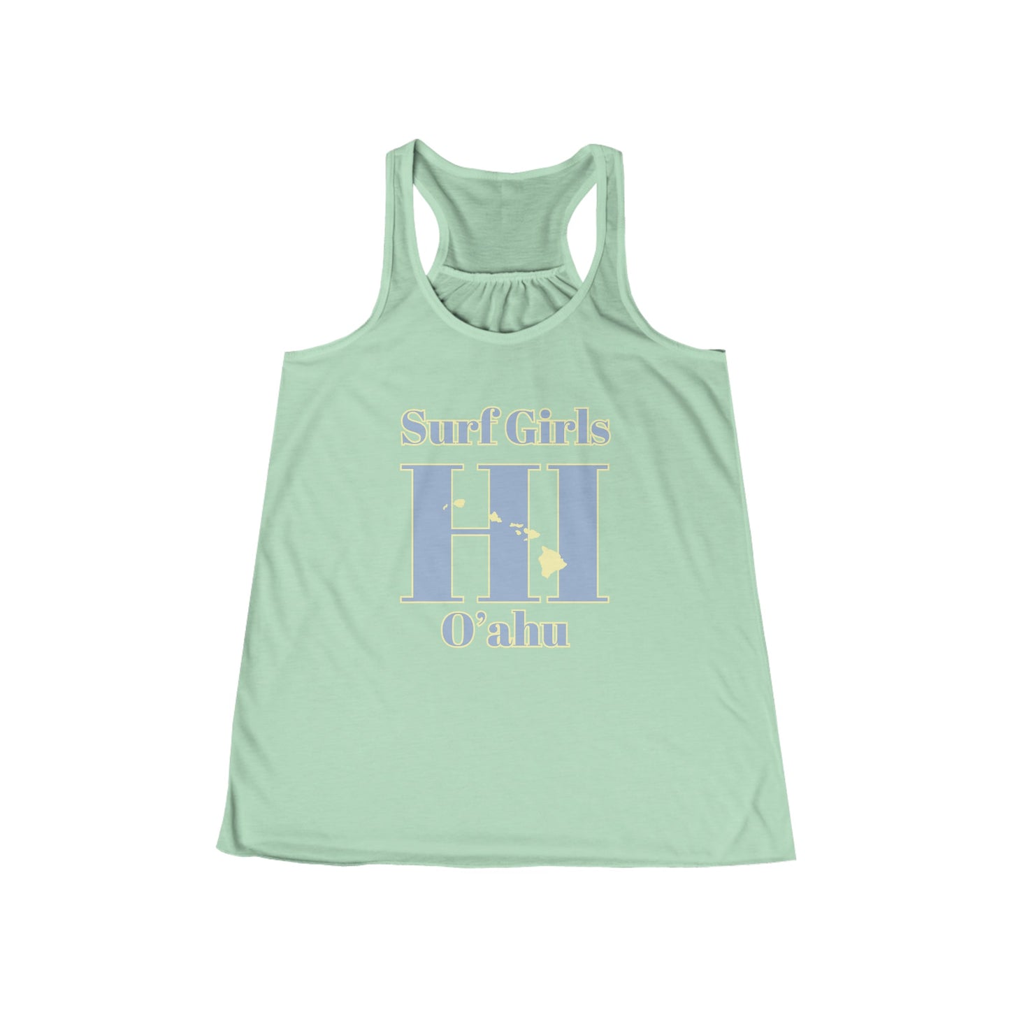 Oahu Hawaii Surf Girls Flowy Racerback Women's Tank - O'ahu Surf Company