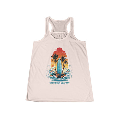 Oahu Hawaii Tropical Surf Flowy Racerback Women's Tank - O'ahu Surf Company