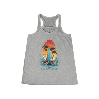 Oahu Hawaii Tropical Surf Flowy Racerback Women's Tank - O'ahu Surf Company