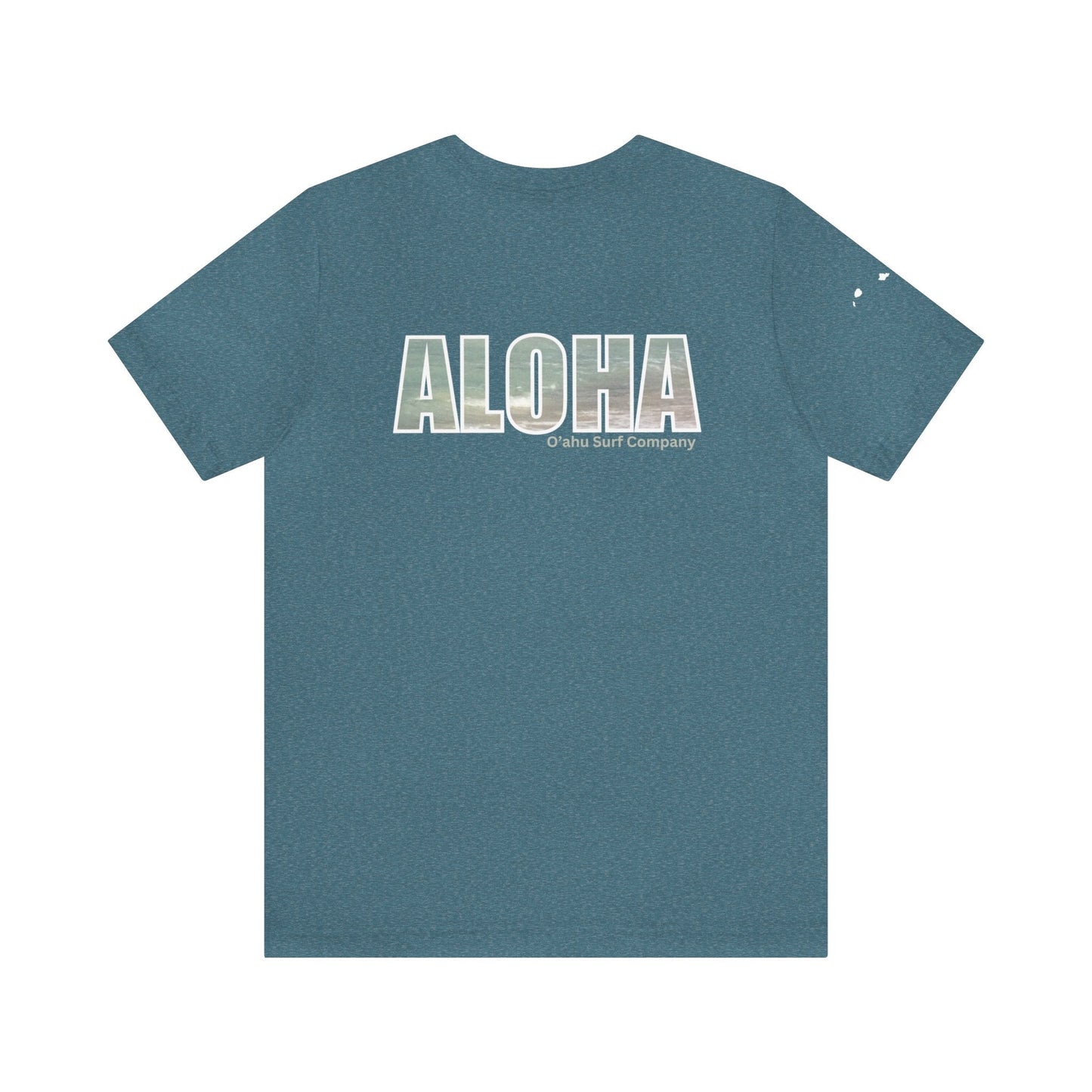 O'ahu Surf Company Aloha Hawaiian Islands T-shirt - Heather Deep Teal