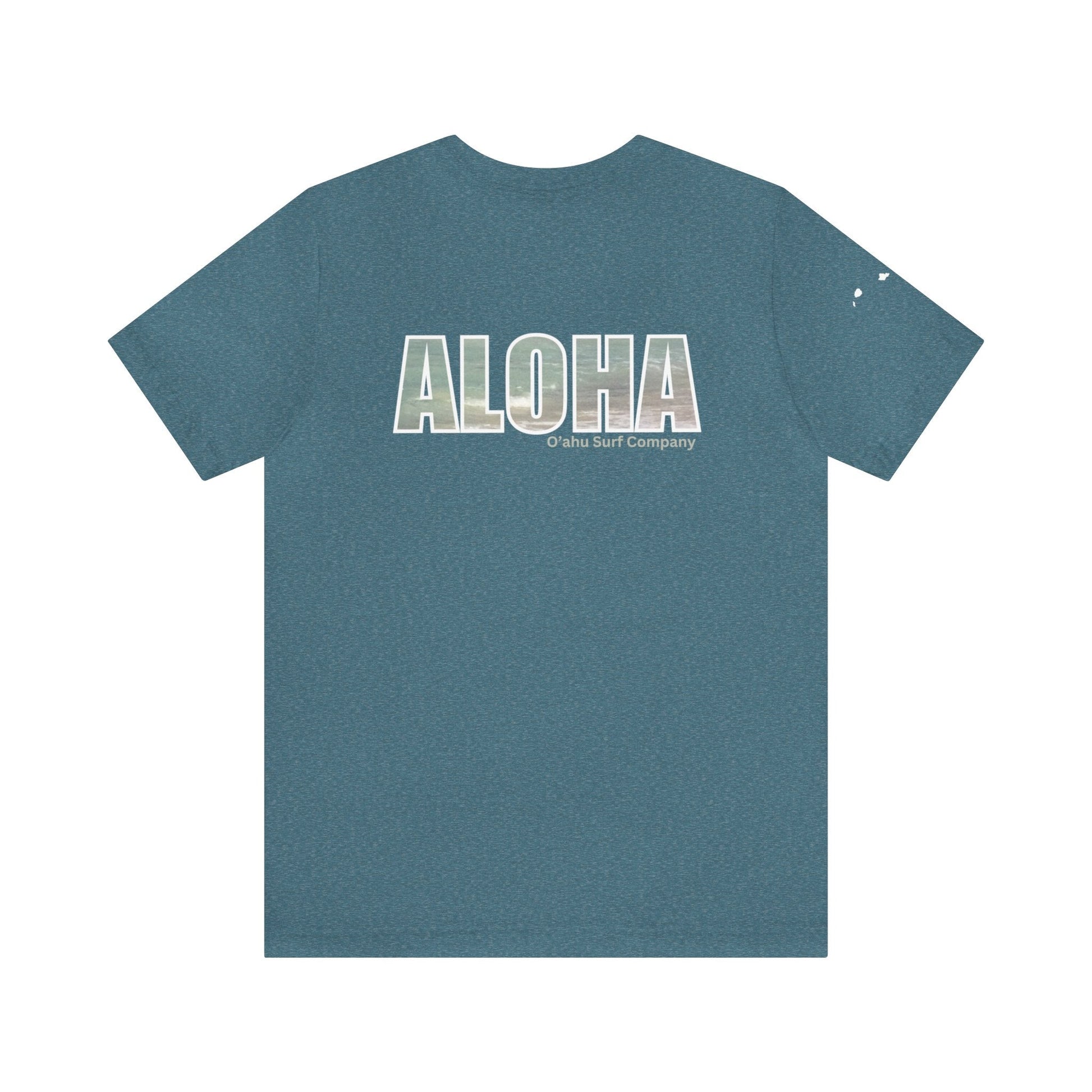 O'ahu Surf Company Aloha Hawaiian Islands T-shirt - Heather Deep Teal