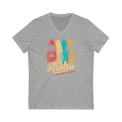 O'ahu Surf Company Aloha Surfboard V-Neck T-Shirt - O'ahu Surf Company