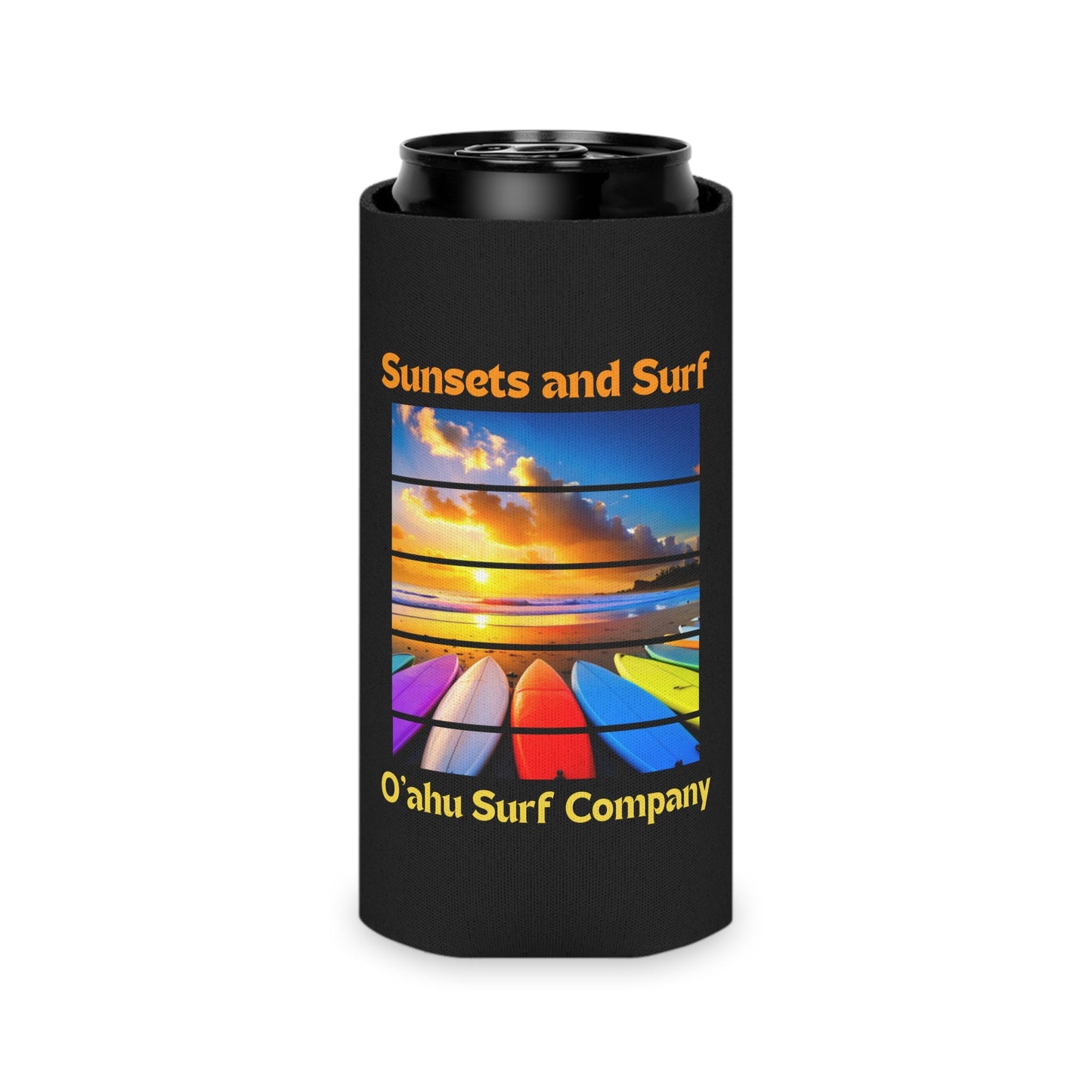 O'ahu Surf Company Can Koozie - Black - O'ahu Surf Company