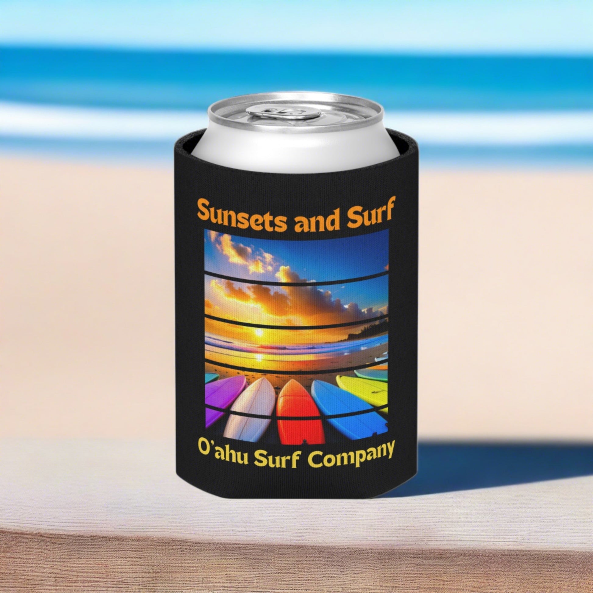 O'ahu Surf Company Can Koozie - Black - O'ahu Surf Company