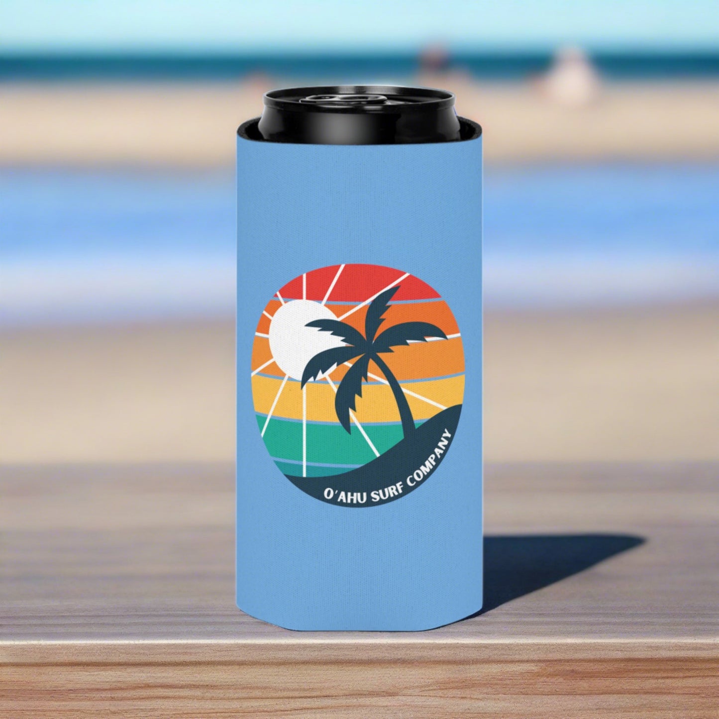 O'ahu Surf Company Can Koozie - Light Blue - O'ahu Surf Company