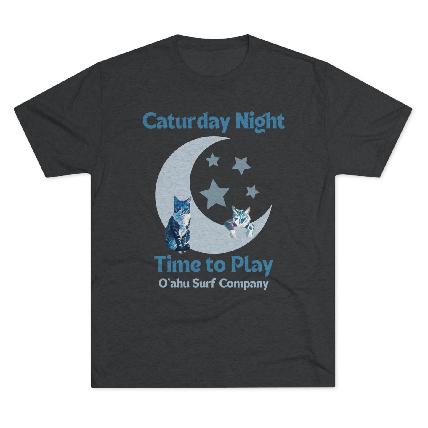 O'ahu Surf Company Caturday Night Cat T-shirt - O'ahu Surf Company