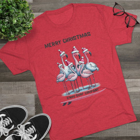 O'ahu Surf Company Christmas Flamingo Surf T-shirt - O'ahu Surf Company