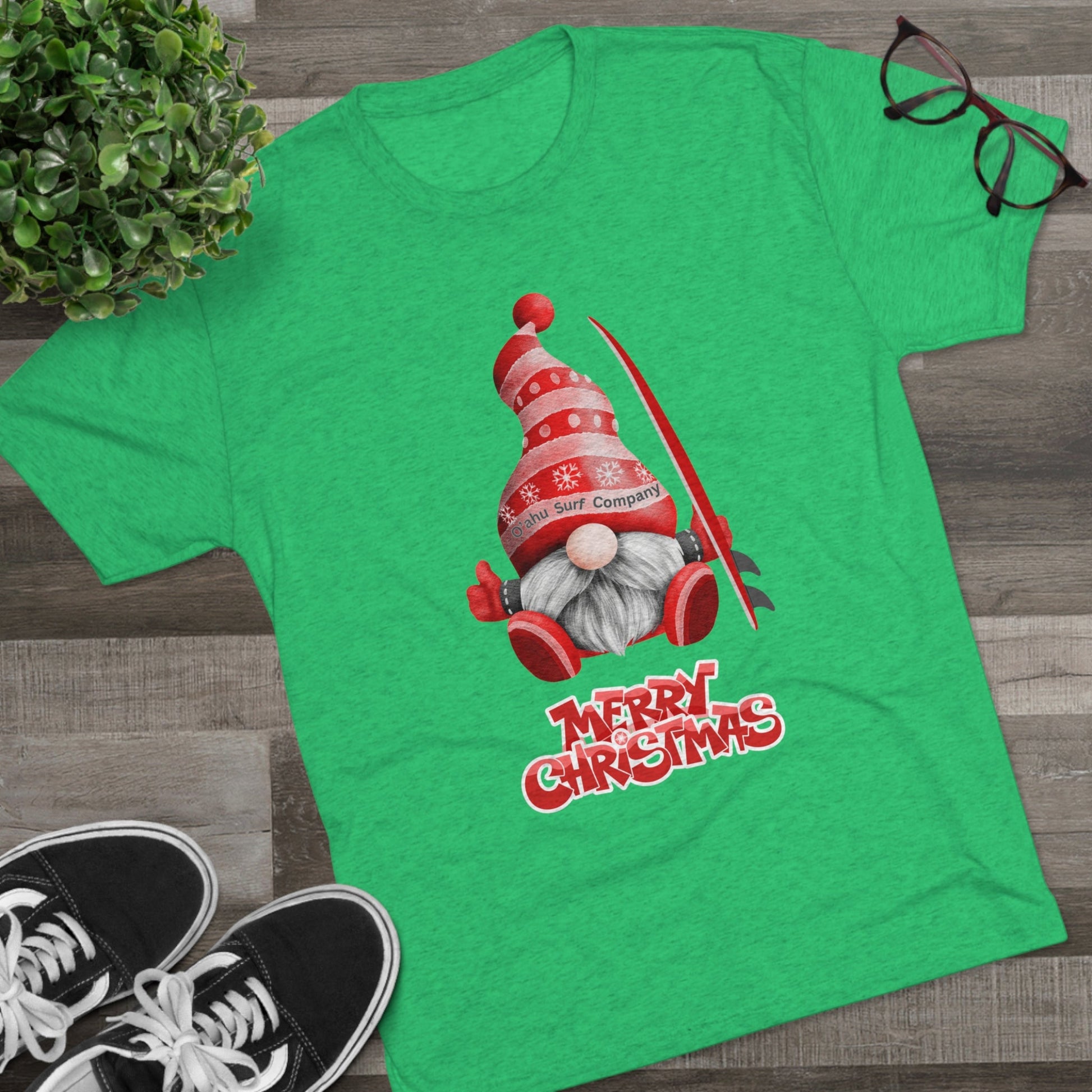 O'ahu Surf Company Christmas Gnome Surf T-shirt - O'ahu Surf Company