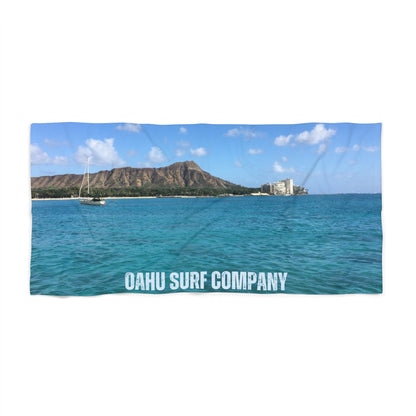 O'ahu Surf Company Diamond Head Beach Towel - 36" × 72" - Hawaii Beach Towel - Aloha Towel - Waikiki Beach Towel