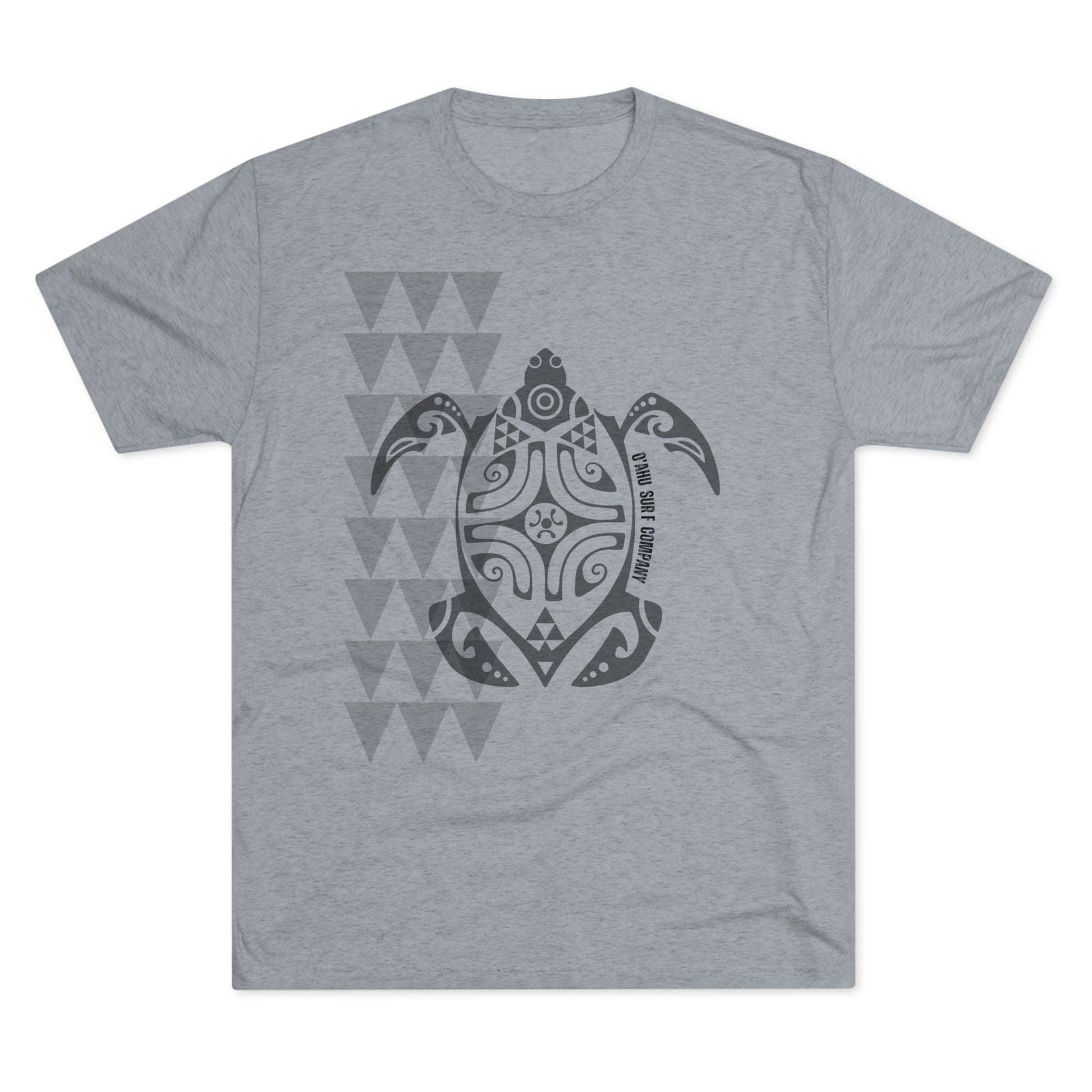 O'ahu Surf Company Elements Turtle T-shirt - Tri-Blend Premium Heather - Men's Clothing - T-shirts - Hawaii Honu T-shirt