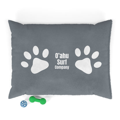 O'ahu Surf Company Grey and White Paw Print Pet Bed - O'ahu Surf Company