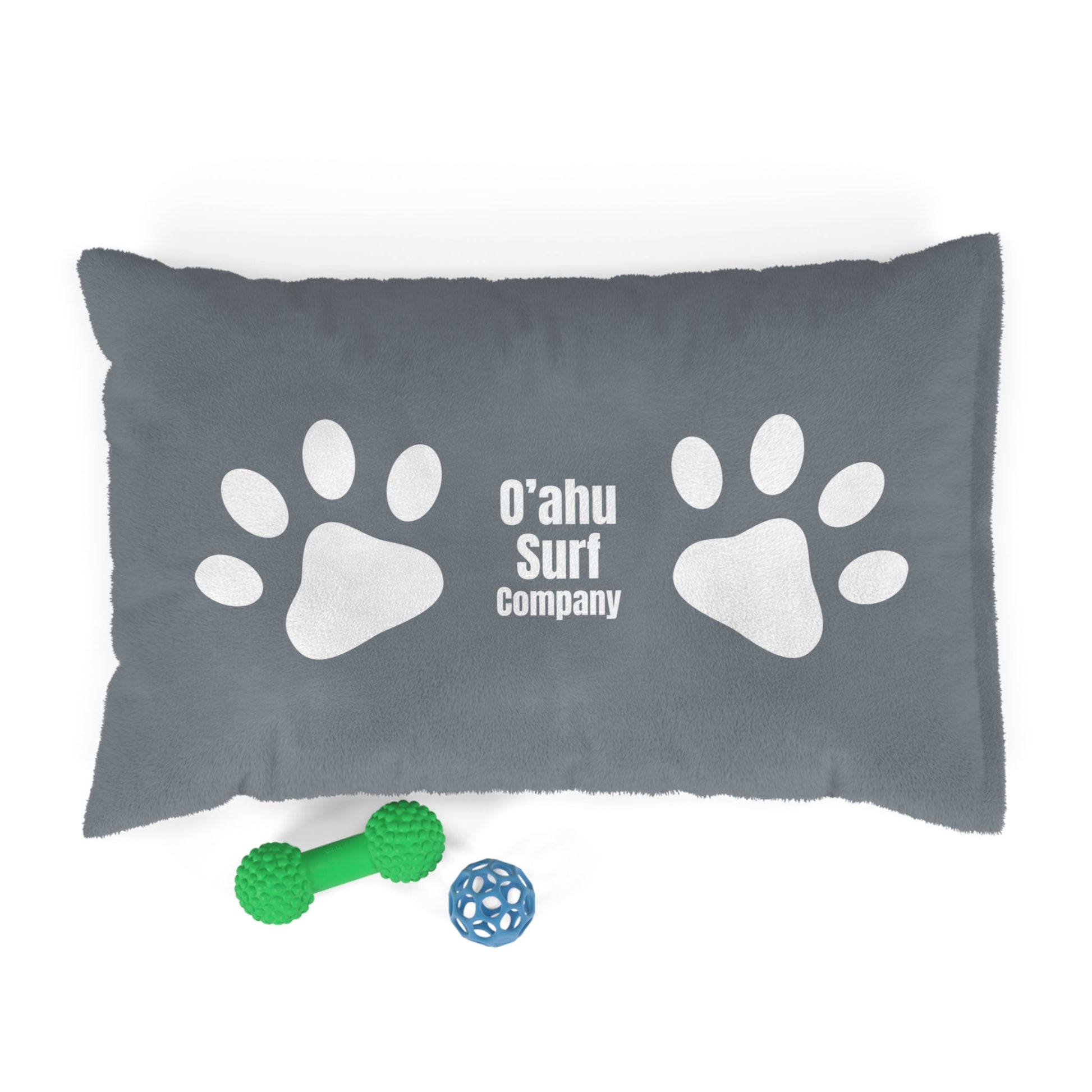 O'ahu Surf Company Grey and White Paw Print Pet Bed - O'ahu Surf Company