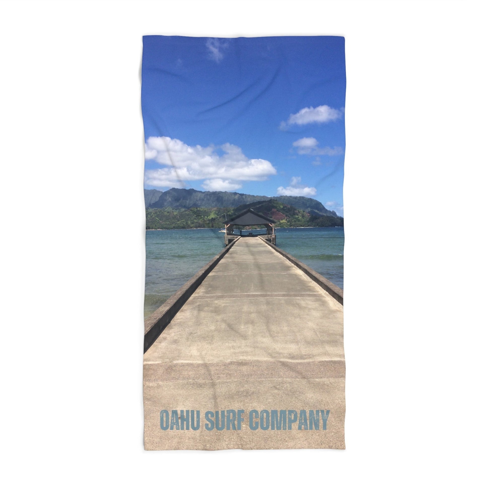 O'ahu Surf Company Hanalei Pier Beach Towel 30x60 - O'ahu Surf Company