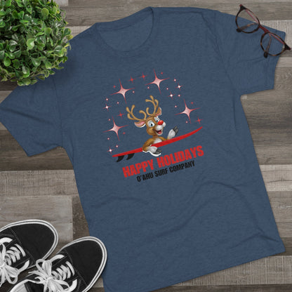 O'ahu Surf Company Happy Holiday's Reindeer T-shirt - O'ahu Surf Company