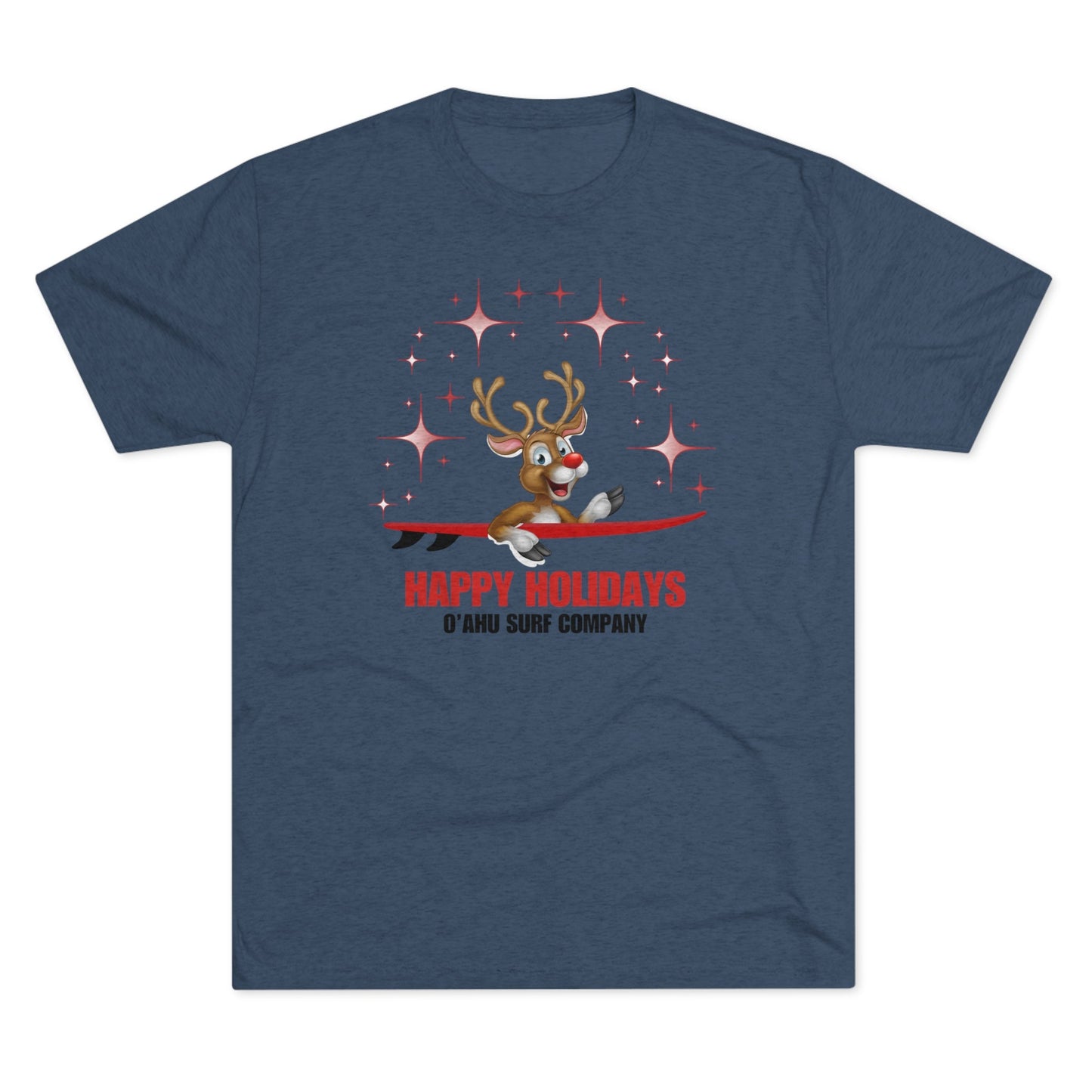 O'ahu Surf Company Happy Holiday's Reindeer T-shirt - O'ahu Surf Company