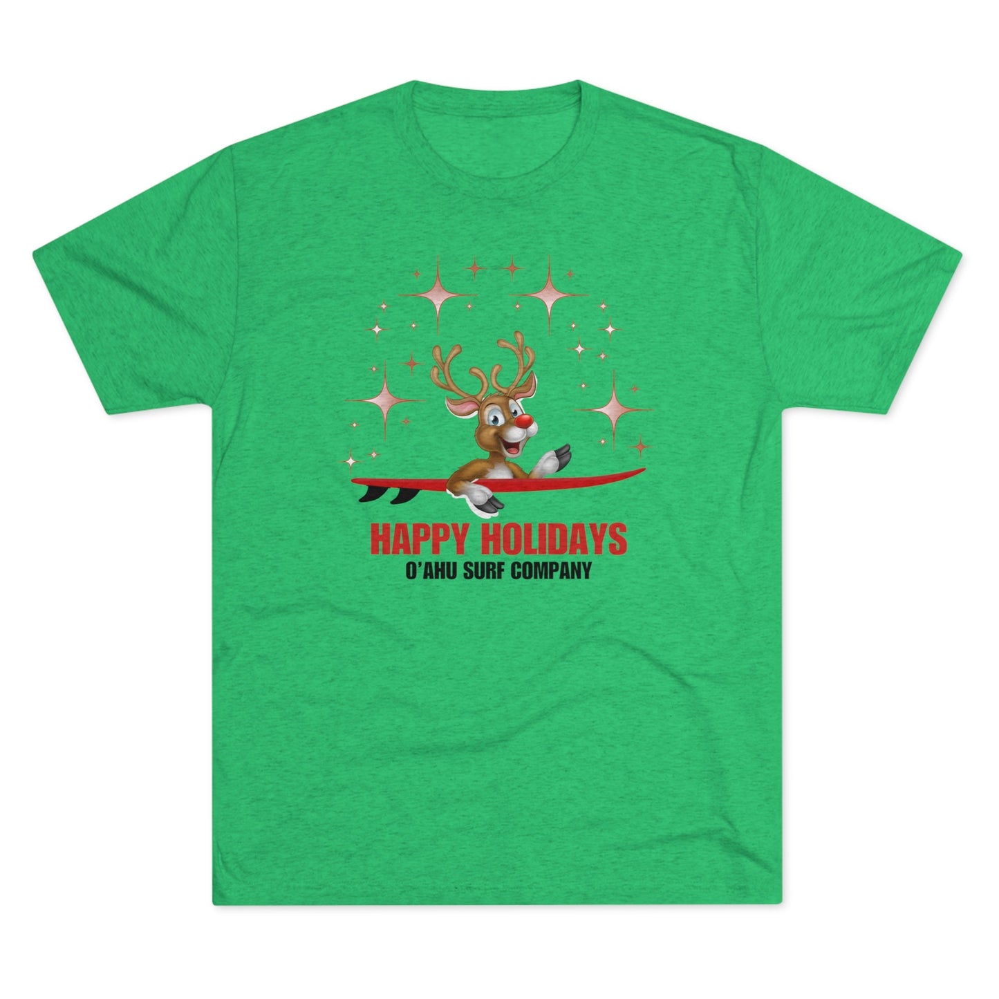 O'ahu Surf Company Happy Holiday's Reindeer T-shirt - O'ahu Surf Company