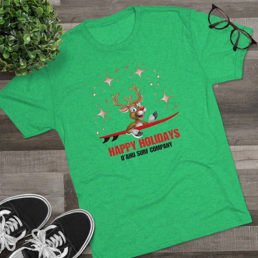 O'ahu Surf Company Happy Holiday's Reindeer T-shirt - O'ahu Surf Company