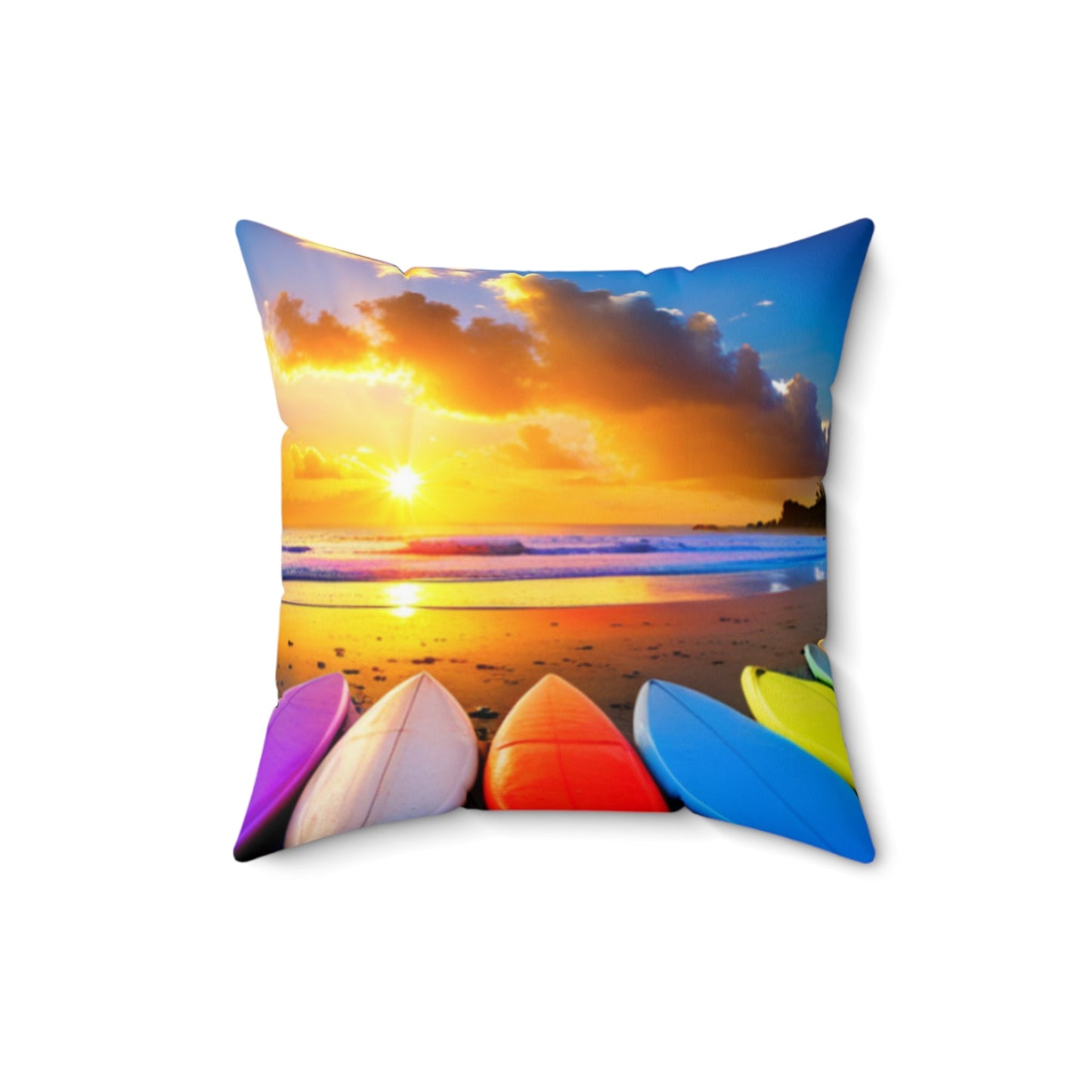 O'ahu Surf Company Hawaii Sunset Surf Board Pillow - O'ahu Surf Company