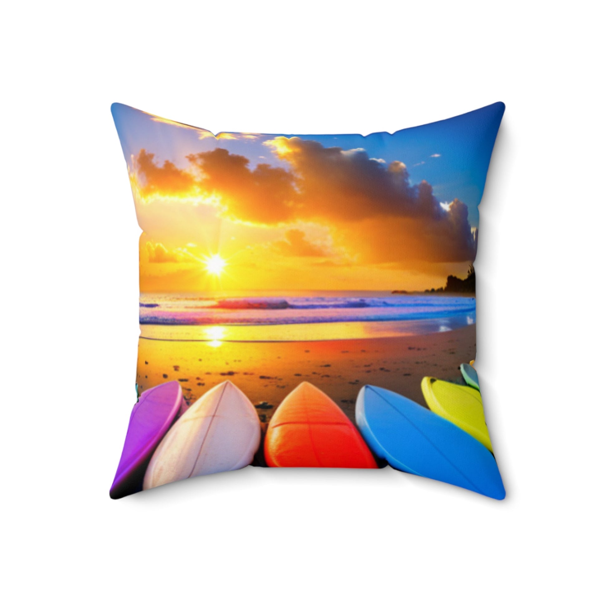 O'ahu Surf Company Hawaii Sunset Surf Board Pillow - O'ahu Surf Company