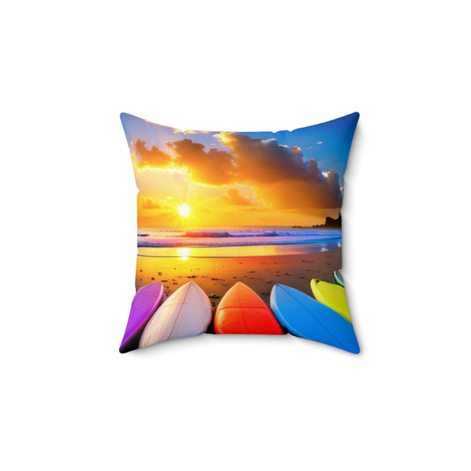 O'ahu Surf Company Hawaii Sunset Surf Board Pillow - O'ahu Surf Company