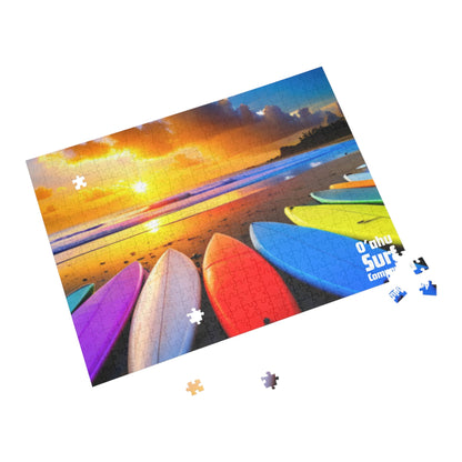 O'ahu Surf Company Hawaii Sunset Surfboard Puzzle - O'ahu Surf Company