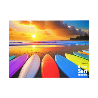 O'ahu Surf Company Hawaii Sunset Surfboard Puzzle - O'ahu Surf Company