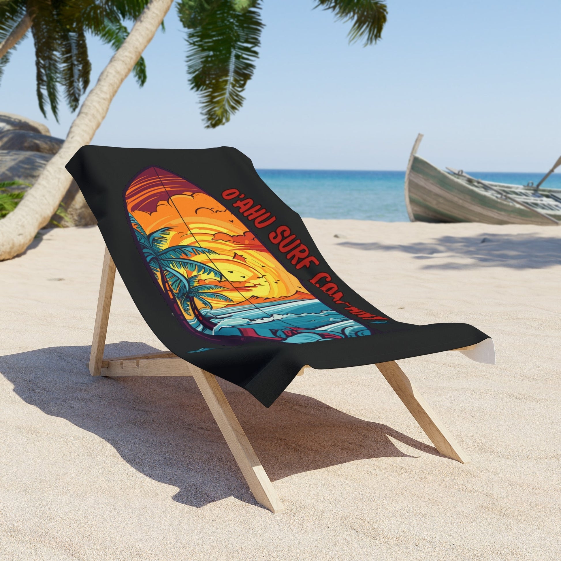 O'ahu Surf Company Hawaii Surfboard Beach Towel - O'ahu Surf Company