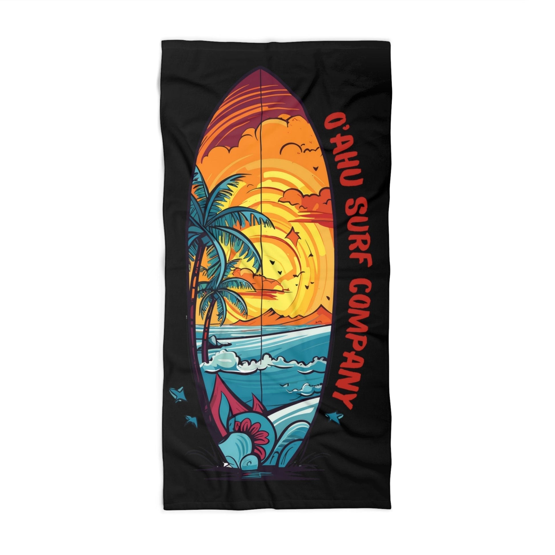 O'ahu Surf Company Hawaii Surfboard Beach Towel - O'ahu Surf Company