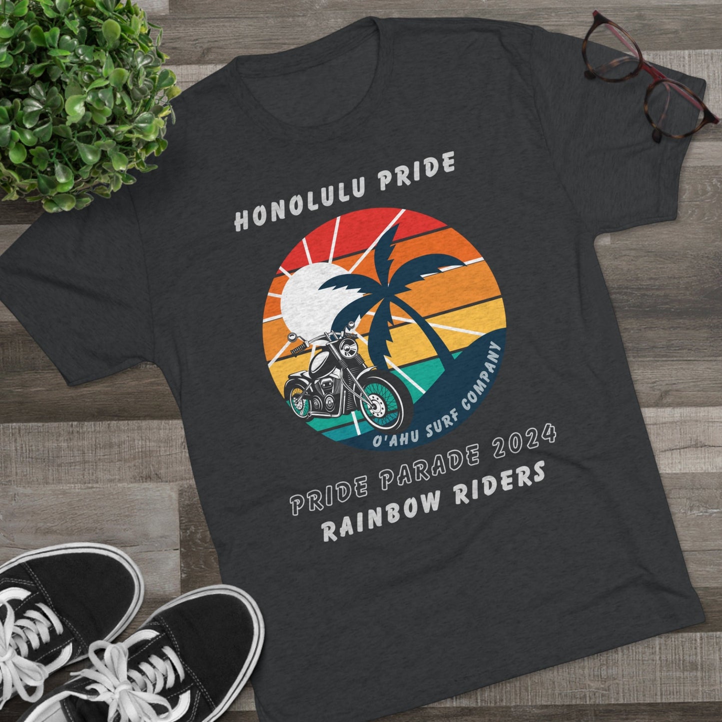 Oahu Surf Company Honolulu Pride Rainbow Riders T-shirt - O'ahu Surf Company