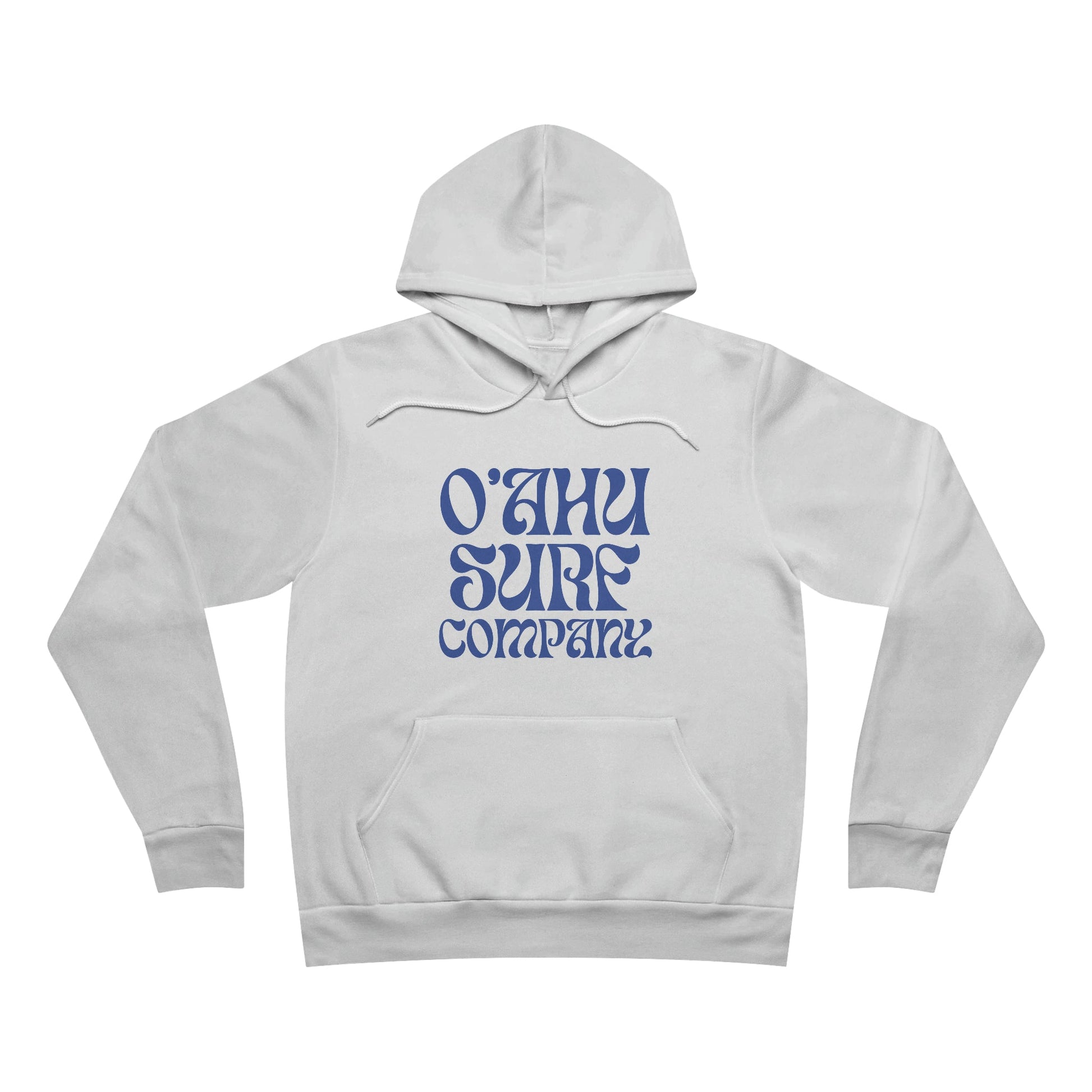 O'ahu Surf Company Island Hooded Sweatshirt White. Logo on front. Tropical island rainbow colors on back.