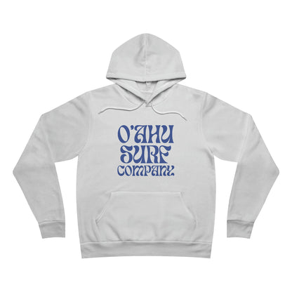 O'ahu Surf Company Island Hooded Sweatshirt White. Logo on front. Tropical island rainbow colors on back.